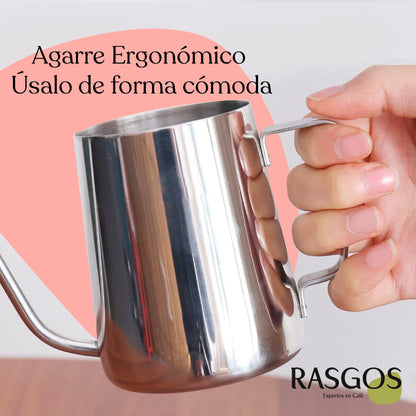 Jarra Cuello de Ganso Tetera Acero Inoxidable Plata 600ml