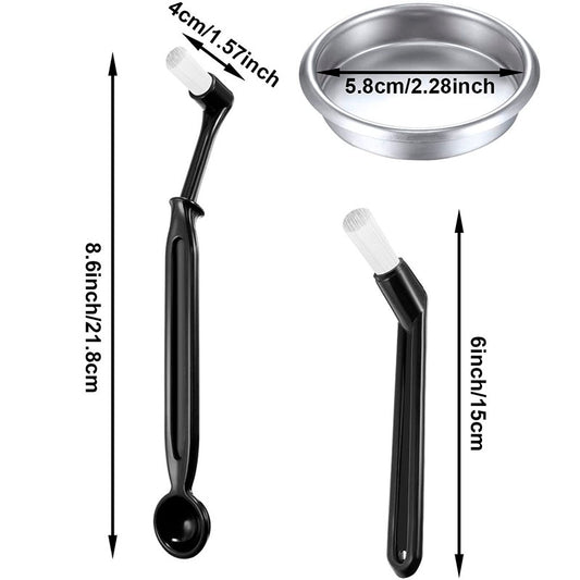 Kit Limpieza Maquina Espresso Cepillos + Filtro Ciego 57mm