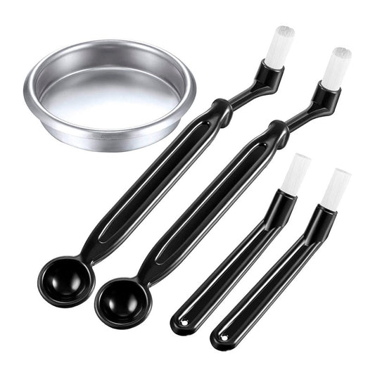 Kit Limpieza Maquina Espresso Cepillos + Filtro Ciego 57mm