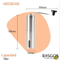 Super Kit Cafetero | Prensa Francesa 2-4 tazas + Molino + Café Especial 250g + Mensaje Personalizado + Chocolatina de Cacao + Cuchara