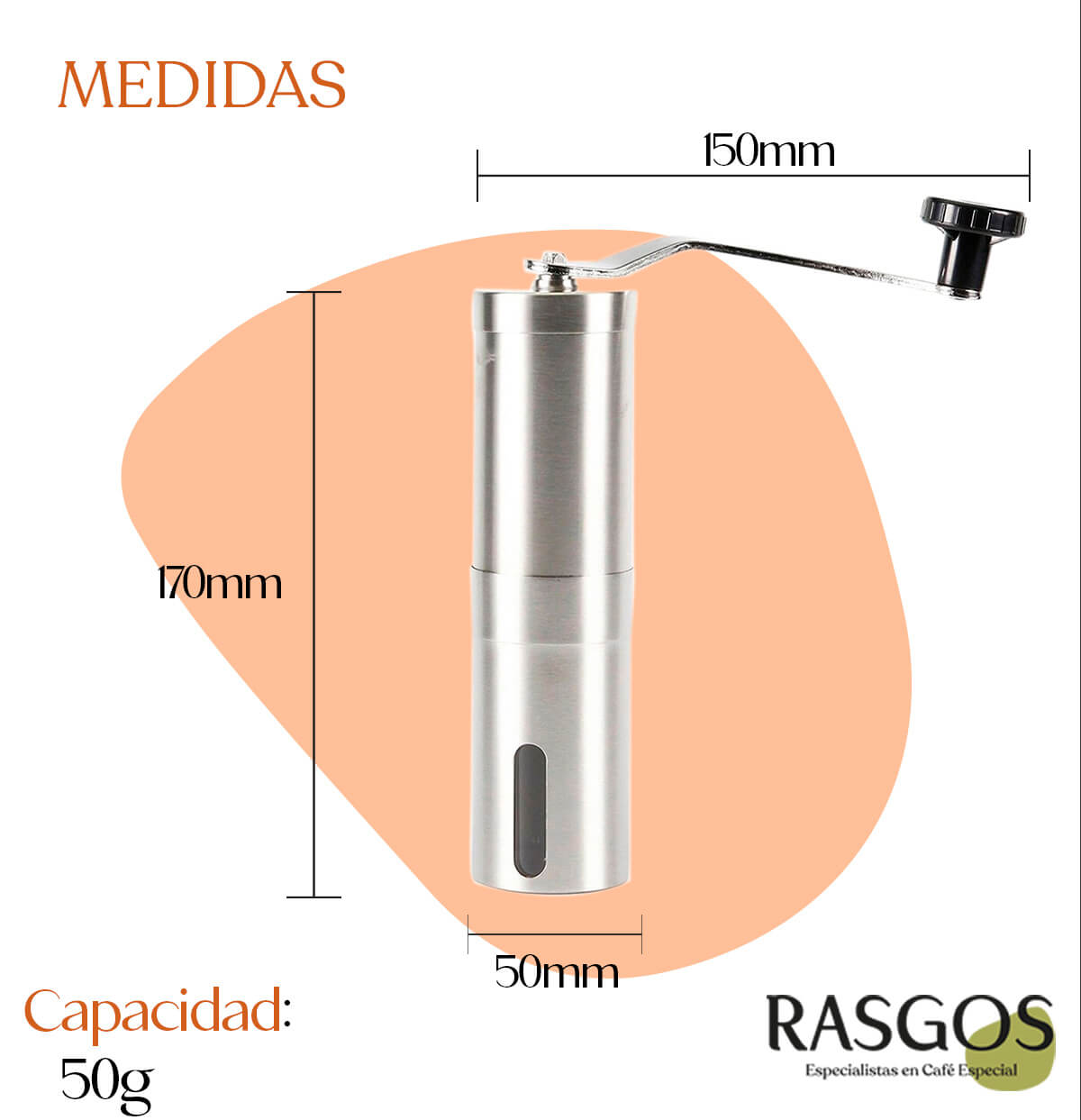 Super Kit Cafetero | Prensa Francesa 2-4 tazas + Molino + Café Especial 250g + Mensaje Personalizado + Chocolatina de Cacao + Cuchara