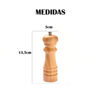 Moledor De Pimienta Sal Gruesa Molino Pimentero De Madera Pequeño