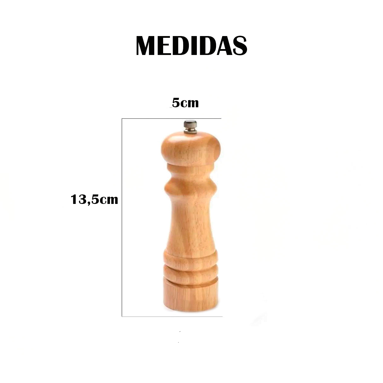 Moledor De Pimienta Sal Gruesa Molino Pimentero De Madera Pequeño