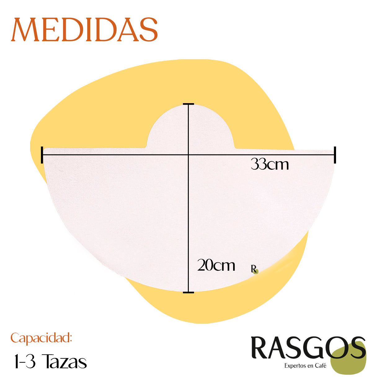 Filtros De Papel Para Chemex Media Luna 1-3 Tazas