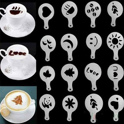 Plantillas Arte Latte pack X 16 figuras