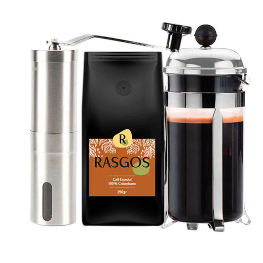 Combo Silver Pro: Café + Prensa + Molino