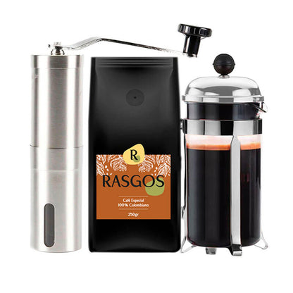 Combo Silver Pro: Café + Prensa + Molino
