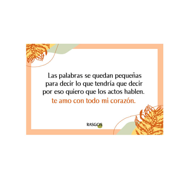 Tarjeta de Regalo Mensaje Especial Personalizado Fotografía