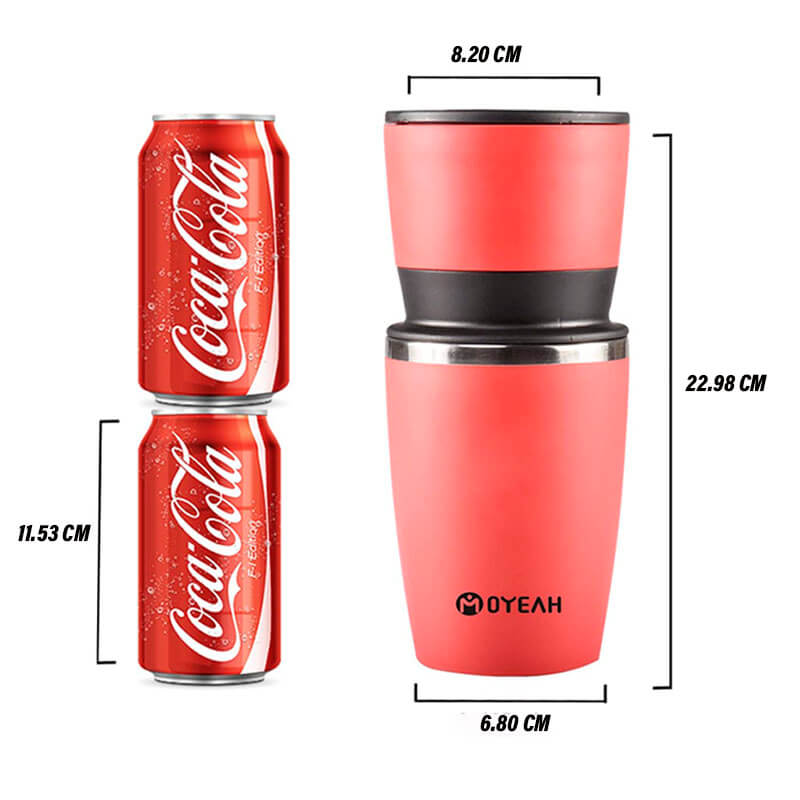 Cafetera Portátil 3 en 1 con Molino, V60 y Termo para Viajes y Oficina