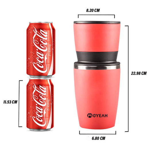 Cafetera Portátil 3 en 1 con Molino, V60 y Termo para Viajes y Oficina