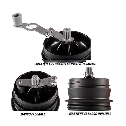Cafetera Portátil 3 en 1 con Molino, V60 y Termo para Viajes y Oficina