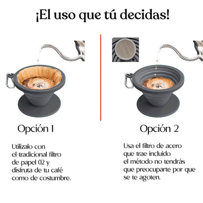 Cafetera V60 Viajera Plegable Silicona